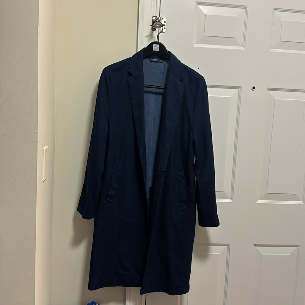 Zara Navy Over Coat US Men M
